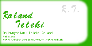 roland teleki business card